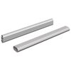 vidaXL Kleiderstange 2 pcs Silber 264 x 15 x 29 mm Aluminiumlegierung
