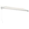 vidaXL Markise Einziehbar Creme 4,5x3 m Stoff und Aluminium