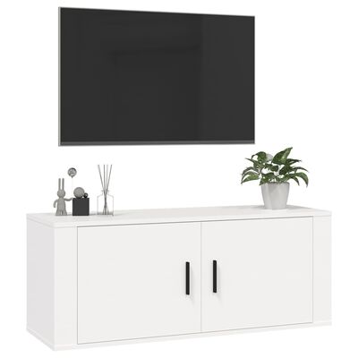 vidaXL TV-Wandschrank Weiß 100x34,5x40 cm