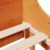 vidaXL Massivholzbett ohne Matratze Wachsbraun 140x190 cm Kiefernholz