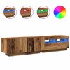 vidaXL TV-Schrank mit LED-Leuchten Altholz-Optik 180x35x40 cm