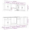 vidaXL 8-tlg. K&uuml;chenschrank-Set Porto Wei&szlig; Holzwerkstoff
