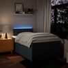 vidaXL Boxspringbett mit Matratze Blau 120x190 cm Stoff