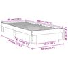 vidaXL Massivholzbett ohne Matratze 80x200 cm Eichenholz