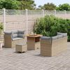 vidaXL Garten-Sofa-Set 8 pcs Beige Poly-Rattan