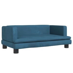 vidaXL Hundebett Blau 80x45x30 cm Samt