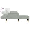 vidaXL Schlafsofa in L-Form Hellgrau 271x140x70 cm Samt