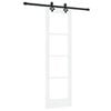 vidaXL Schiebet&uuml;r Wei&szlig; 61 x 198,5 cm Massivholz Kiefer und Glas