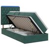 vidaXL LED-Speicherbett mit Matratze Dunkelgr&uuml;n 100 x 200 cm Samt