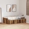 vidaXL Bett mit Stauraum Altholz 75 x 190 cm Holzwerkstoff