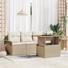 vidaXL Garten-Sofa-Set mit Kissen 5 pcs Beige und Creme