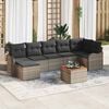 vidaXL Gartensofa-set mit Speicher 8 pcs Grau Poly-Rattan