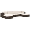 vidaXL Modular-Sofa-Eckteil 1 Stk. + Auflagen Poly Rattan Schwarz