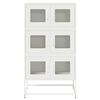 vidaXL Highboard Weiß 68x39x123 cm Stahl