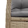 vidaXL 3-tlg. Garten-Essgruppe mit Kissen Beige Poly Rattan