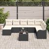 vidaXL Gartensofa-set 9 pcs Schwarz Poly-Rattan