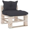 vidaXL 6-tlg. Garten-Lounge-Set aus Paletten mit Kissen Kiefernholz