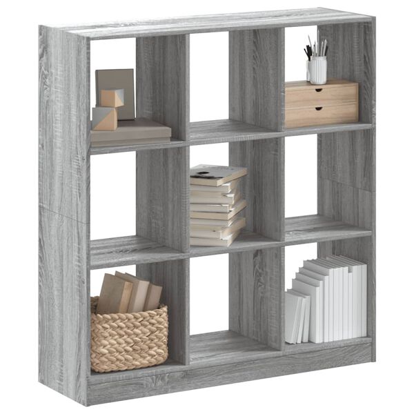 vidaXL B&uuml;cherregal Grau Sonoma 102x32x108 cm Holzwerkstoff
