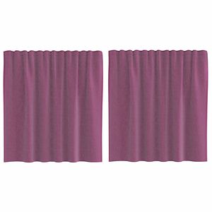 vidaXL Voile Vorh&auml;nge mit Stangentaschen 2 Stk. Lila