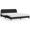 vidaXL Bettgestell "Dover" Schwarz 183x213 cm Kunstleder