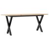 vidaXL Couchtisch X-Gestell 110x40x45 cm Massivholz Kiefer & Stahl