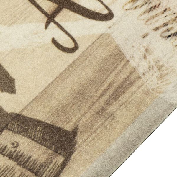 vidaXL K&uuml;chenteppich Waschbar Kaffee Braun 60x180 cm Samt