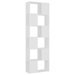 vidaXL B&uuml;cherregal Raumteiler Wei&szlig; 60x24x186 cm