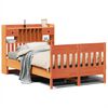 vidaXL Massivholzbett ohne Matratze Wachsbraun 120x200 cm Kiefernholz