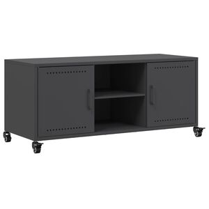 vidaXL TV-Schrank Schwarz 100,5x39x43,5 cm Stahl