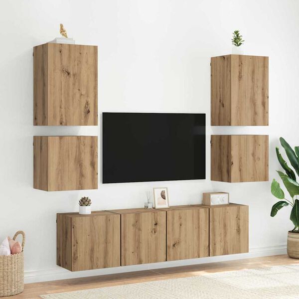 vidaXL TV-Wandschrank Artisan-Eiche 40,5x30x40cm Holzwerkstoff