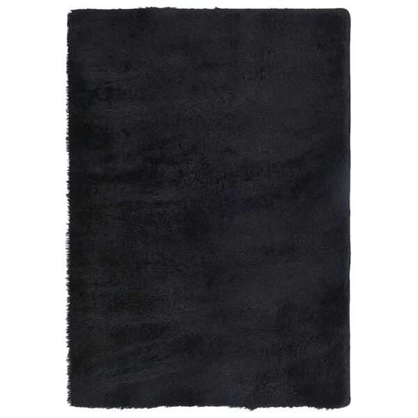 vidaXL Teppich Shaggy Hochflor NAVARRA Schwarz 120x170 cm Polyester