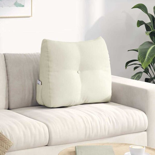 vidaXL R&uuml;ckenkissen Creme 60 x 24 x 50 cm Samt