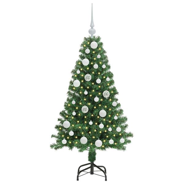 vidaXL K&uuml;nstlicher Weihnachtsbaum mit 150 LEDs mit St&auml;nder Gr&uuml;n 120 cm