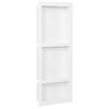 vidaXL Duschnische mit 3 F&auml;chern Hochglanz-Wei&szlig; 41x99x9 cm