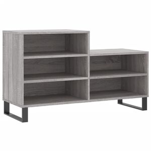 vidaXL Schuhregal Grau Sonoma 102x36x60 cm Holzwerkstoff