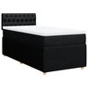 vidaXL Boxspringbett mit Matratze Schwarz 100x200 cm Stoff