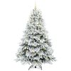 vidaXL K&uuml;nstlicher Weihnachtsbaum mit 300 LEDs Wei&szlig; 180 cm PE und PVC