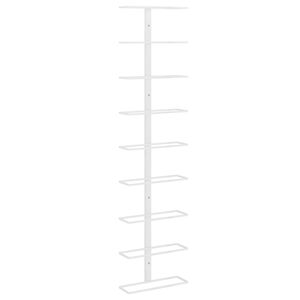 vidaXL Wand-Weinregal für 9 Flaschen Weiß Eisen