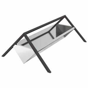 vidaXL Futtertr&ouml;ge f&uuml;r Nutztiere Silber 111 x 76 x 38 cm 10 kg