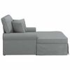 vidaXL Chaise Lounge mit Rock Hellgrau 91 x 157 x 91 cm Stoff