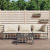 vidaXL 4-tlg. Garten-Lounge-Set mit Kissen Anthrazit Poly Rattan