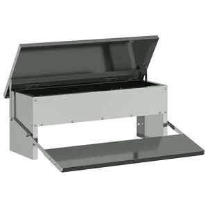 vidaXL H&uuml;hnertretfeeder Silber 48,5 x 39,5 x 19 cm Verzinkter Stahl