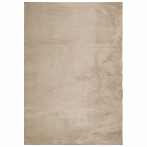 vidaXL Teppich HUARTE Kurzflor Weich und Waschbar Sandfarben 140x200cm