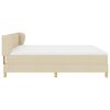 vidaXL Boxspringbett mit Matratze Creme 200 x 200 cm Stoff