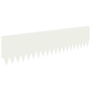 vidaXL Raseneinfassung 20 pcs 103 x 25 cm Stahl Wei&szlig;