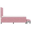 vidaXL Boxspringbett mit Matratze mit Kopfteil Rosa 100 x 200 cm Samt