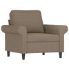 vidaXL Sessel mit Hocker Taupe 60 cm Stoff