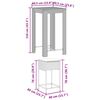 vidaXL 3-tlg. Gartenbar-Set mit Kissen Braun Poly Rattan