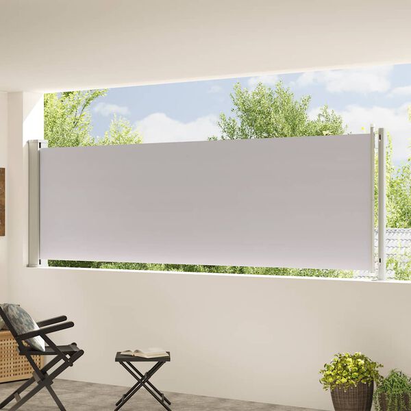 vidaXL Seitenmarkise Ausziehbar 117x600 cm Grau