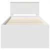 vidaXL Bettrahmen mit Kopfteil Wei&szlig; 120 x 200 cm Holzwerkstoff